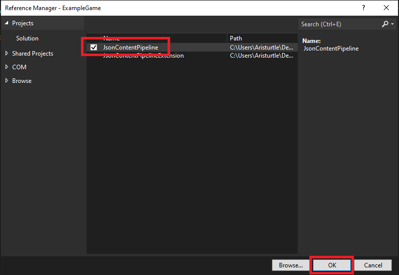 Reference Manager Window