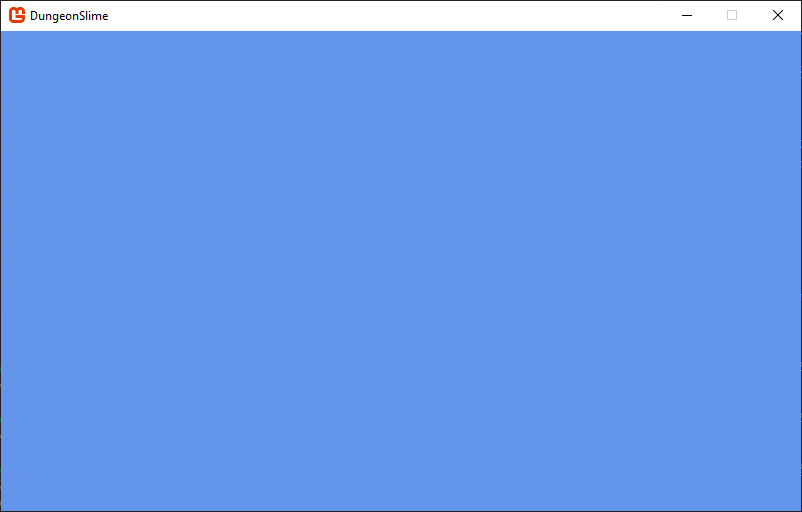Figure 2-2: The default MonoGame cornflower blue game window